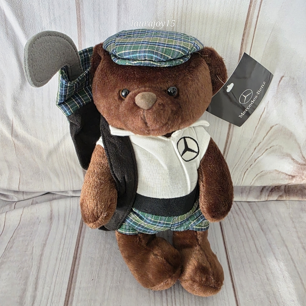 🌞SOLD🌞 Mercedes Benz Golfer Teddy Bear Plush Toy St Andrews Links 10 Inch 2015 - Picture 9 of 9